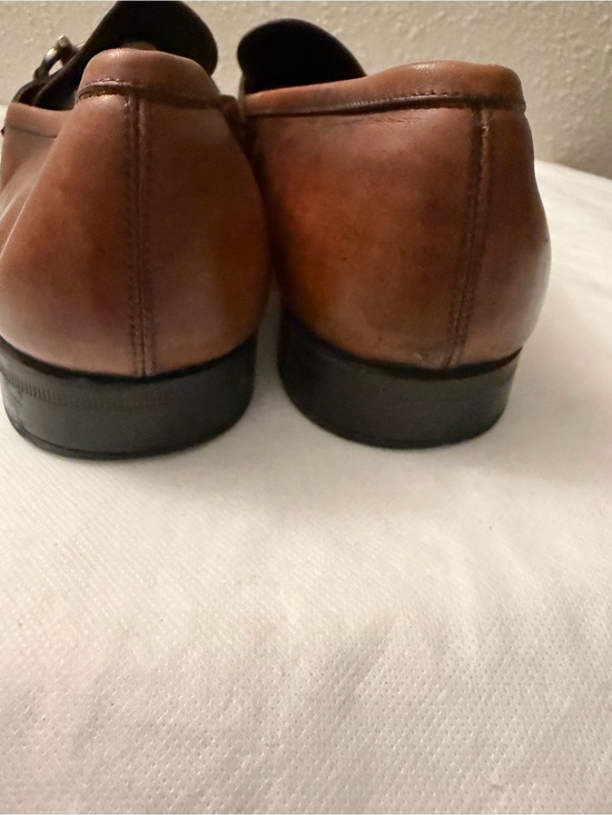 Salvatore Ferragamo Brown Leather Bit Slip-Ons, pre-owned, gently used main image 7